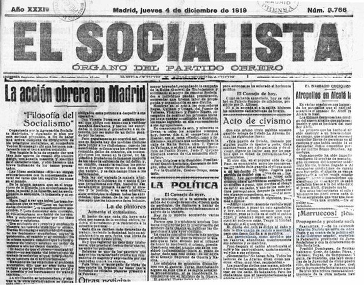 El Socialista (4/12/1919, número 3766)