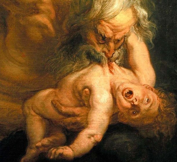 Detalle "Saturno devorando a su hijo" Peter Paul Rubens, Madrid. Museo del Prado